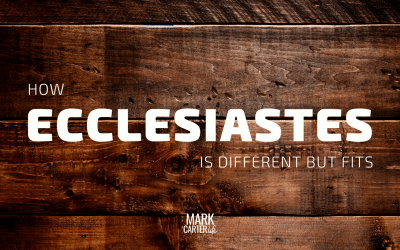 How Ecclesiastes Is Different But Fits